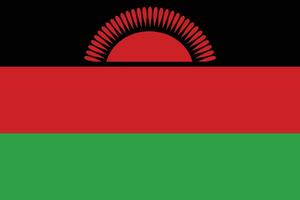 de nationaal vlag van Malawi vector illustratie met officieel kleur