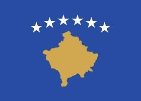 de nationaal vlag van Kosovo vector illustratie met officieel kleur