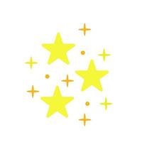 reeks van geel ster vector vormen. geel sparkles set. Sjablonen voor ontwerp, affiches, projecten, spandoeken, logo, en bedrijf kaarten