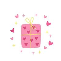 Valentijnsdag dag, februari 14. vector illustraties van geschenk. tekeningen voor ansichtkaart, kaart, Gefeliciteerd en poster.