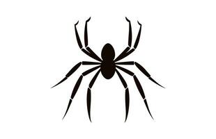 een spin vector zwart silhouet geïsoleerd Aan een wit achtergrond