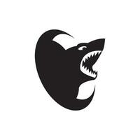 haai logo icoon, ontwerp vector illustratie