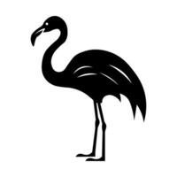 flamingo zwart vector icoon geïsoleerd Aan wit achtergrond