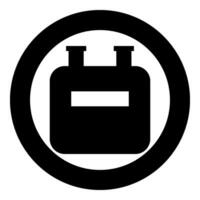 gas- meter account icoon in cirkel ronde zwart kleur vector illustratie beeld solide schets stijl