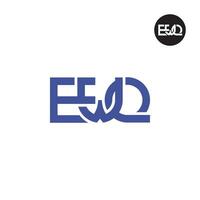 brief ewq monogram logo ontwerp vector