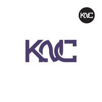 brief knc monogram logo ontwerp vector