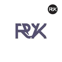 brief rvx monogram logo ontwerp vector