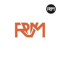 brief rvm monogram logo ontwerp vector