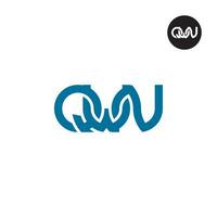 brief qwn monogram logo ontwerp vector