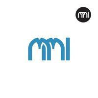 brief mmi monogram logo ontwerp vector