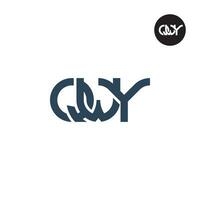 brief qwy monogram logo ontwerp vector