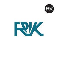 brief rvk monogram logo ontwerp vector