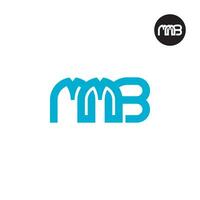 brief mmb monogram logo ontwerp vector