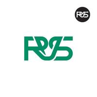 brief rvs monogram logo ontwerp vector