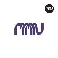 brief mmn monogram logo ontwerp vector