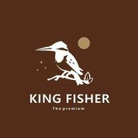 dier koning visser natuurlijk logo vector icoon silhouet retro hipster