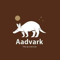 dier advark natuurlijk logo vector icoon silhouet retro hipster