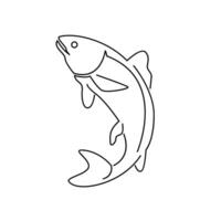 Zalm vis schets illustratie vector