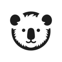 tekenfilm silhouet van een koala beer logo icoon symbool vector illustratie