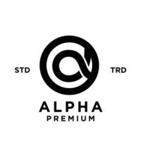 alpha brief logo icoon ontwerp illustratie vector