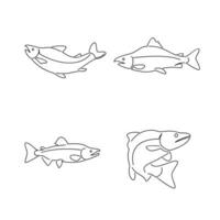 Zalm vis schets illustratie vector