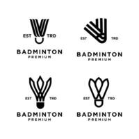 badminton abstract logo icoon ontwerp illustratie vector