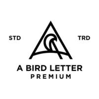 een vogel brief logo icoon ontwerp illustratie vector