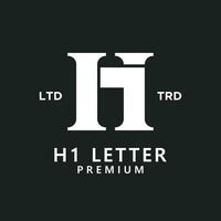h7 brief logo icoon ontwerp vector