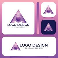 creatief en modern minimalistische een brief logo ontwerp sjabloon vector