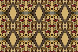 barok patroon naadloos bandana afdrukken zijde motief borduurwerk, ikat borduurwerk vector ontwerp voor afdrukken Indonesisch batik motief borduurwerk inheems Amerikaans Kurta mughal ontwerp