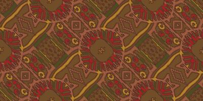 zijde kleding stof patola sari patroon naadloos inheems Amerikaans, motief borduurwerk, ikat borduurwerk vector ontwerp voor afdrukken inheems kunst aboriginal kunst patroon bloemen kurti mughal grens