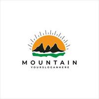 berg, logo, vector illustratie ontwerp grafisch