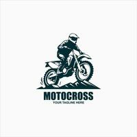 motorcross silhouet logo vector