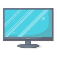 monitor computer desktop plat ontwerp vooraanzicht vector