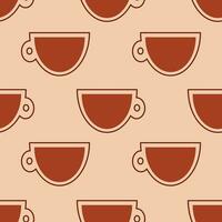 naadloos patroon met cappuccino vector