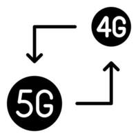 5g evolutie icoon lijn vector illustratie