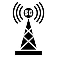 5g antenne icoon lijn vector illustratie