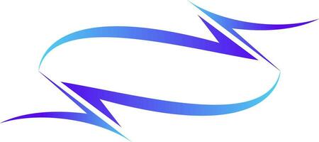 blauw kromme pijl ras auto kleurstelling sticker ontwerp achtergrond vector