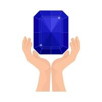 diamant in hand- illustratie vector