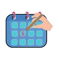 kalender met hand- illustratie vector