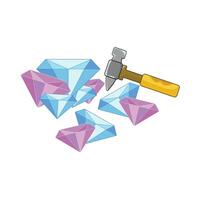 hamer met diamant illustratie vector