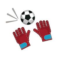 voetbal in doelman illustratie vector