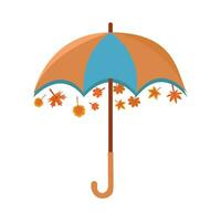 esdoorn- herfst met paraplu illustratie vector