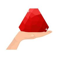 diamant in hand- illustratie vector