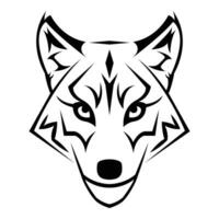 gemakkelijk abstract wolf hoofd logo vector iconisch illustratie