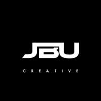 jbu brief eerste logo ontwerp sjabloon vector illustratie