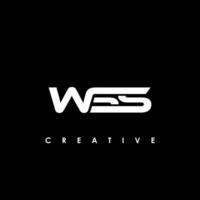 wss brief eerste logo ontwerp sjabloon vector illustratie