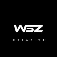 wsz brief eerste logo ontwerp sjabloon vector illustratie