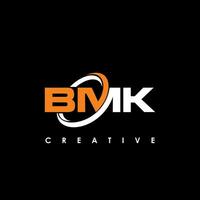 bmk brief eerste logo ontwerp sjabloon vector illustratie
