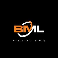 bml brief eerste logo ontwerp sjabloon vector illustratie